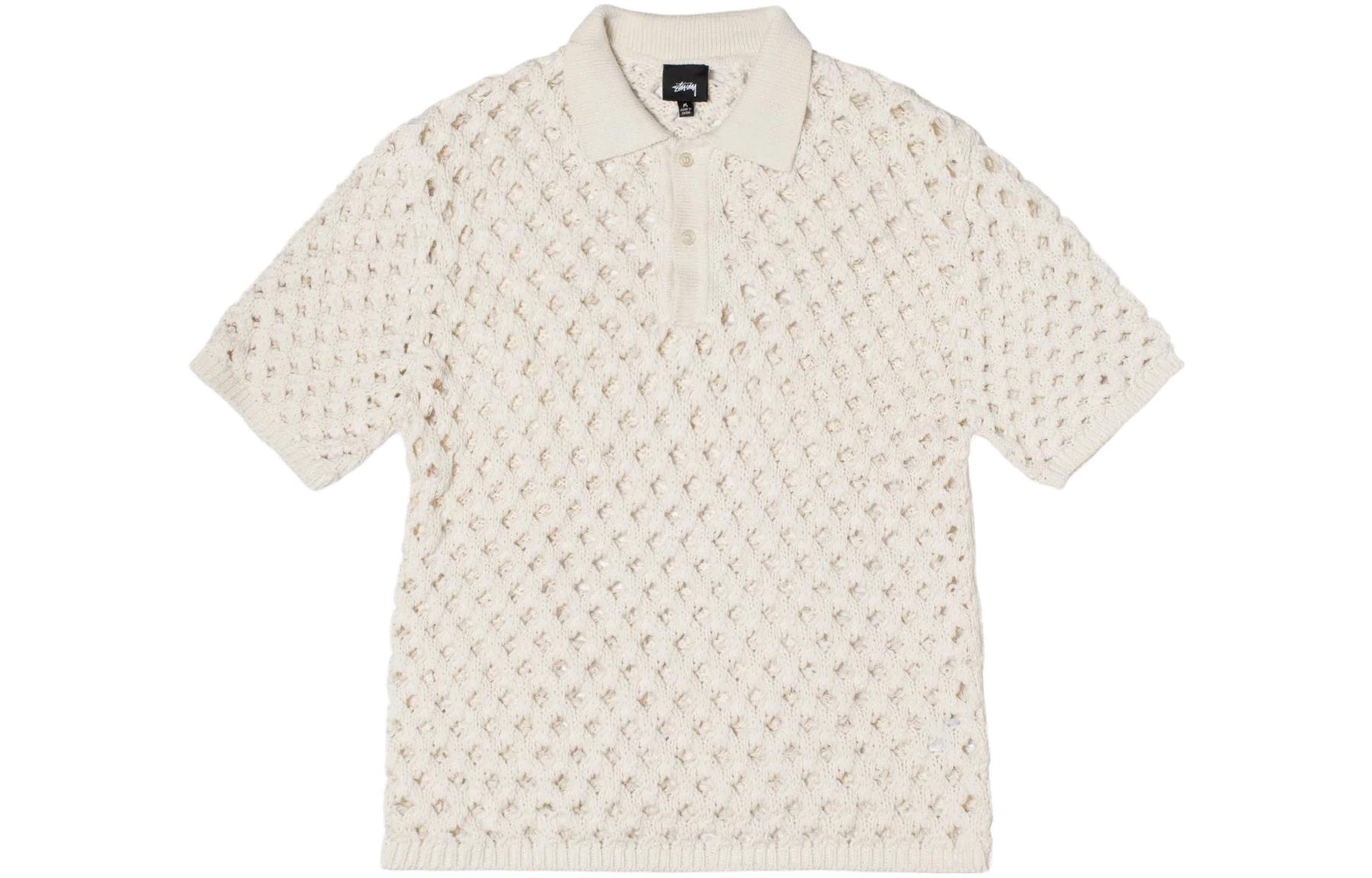 Stüssy Stussy SS23 Big Mesh Polo Sweater Summer 2023 Unisex Short Sleeve Knit Shirt 117178 圖 11