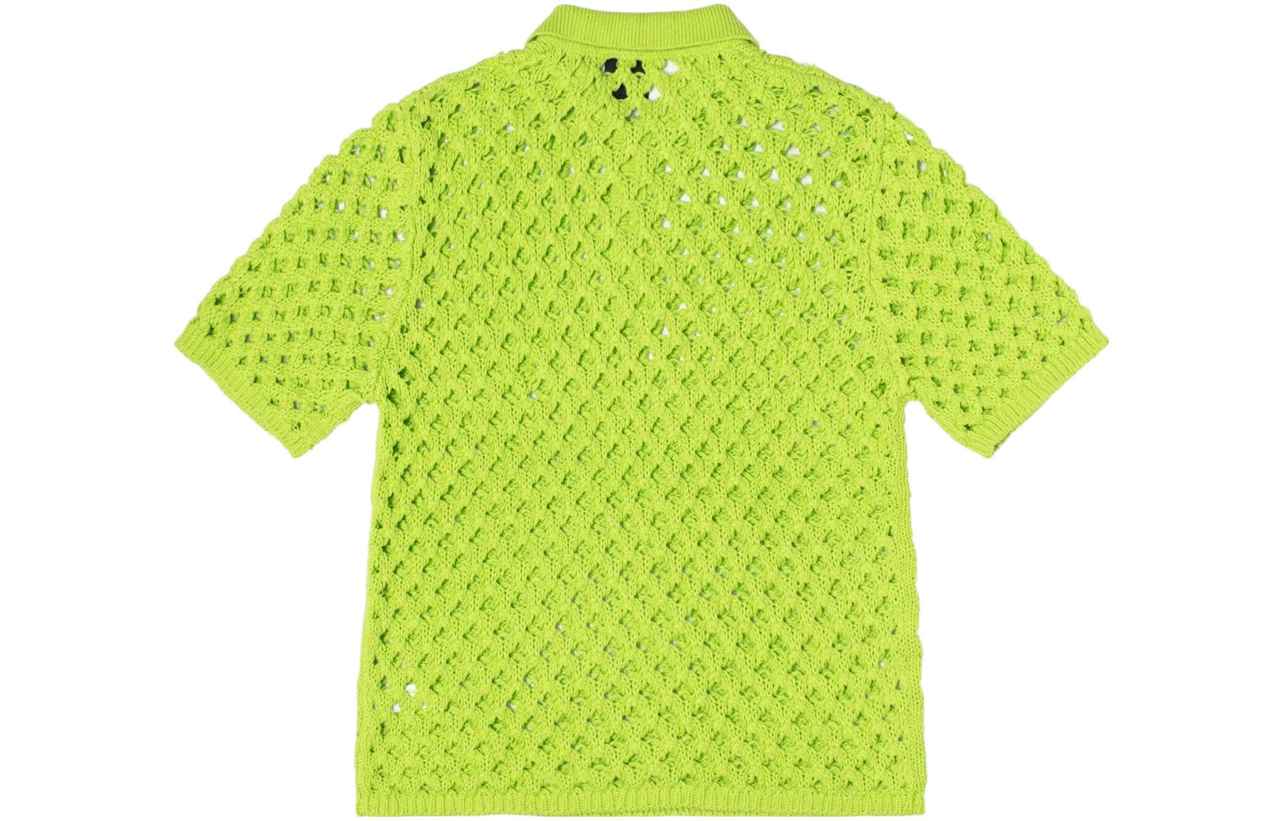 Stüssy Stussy SS23 Big Mesh Polo Sweater Summer 2023 Unisex Short Sleeve Knit Shirt 117178 圖 3