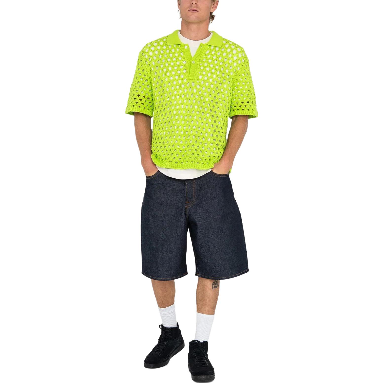 Stüssy Stussy SS23 Big Mesh Polo Sweater Summer 2023 Unisex Short Sleeve Knit Shirt 117178 圖 4