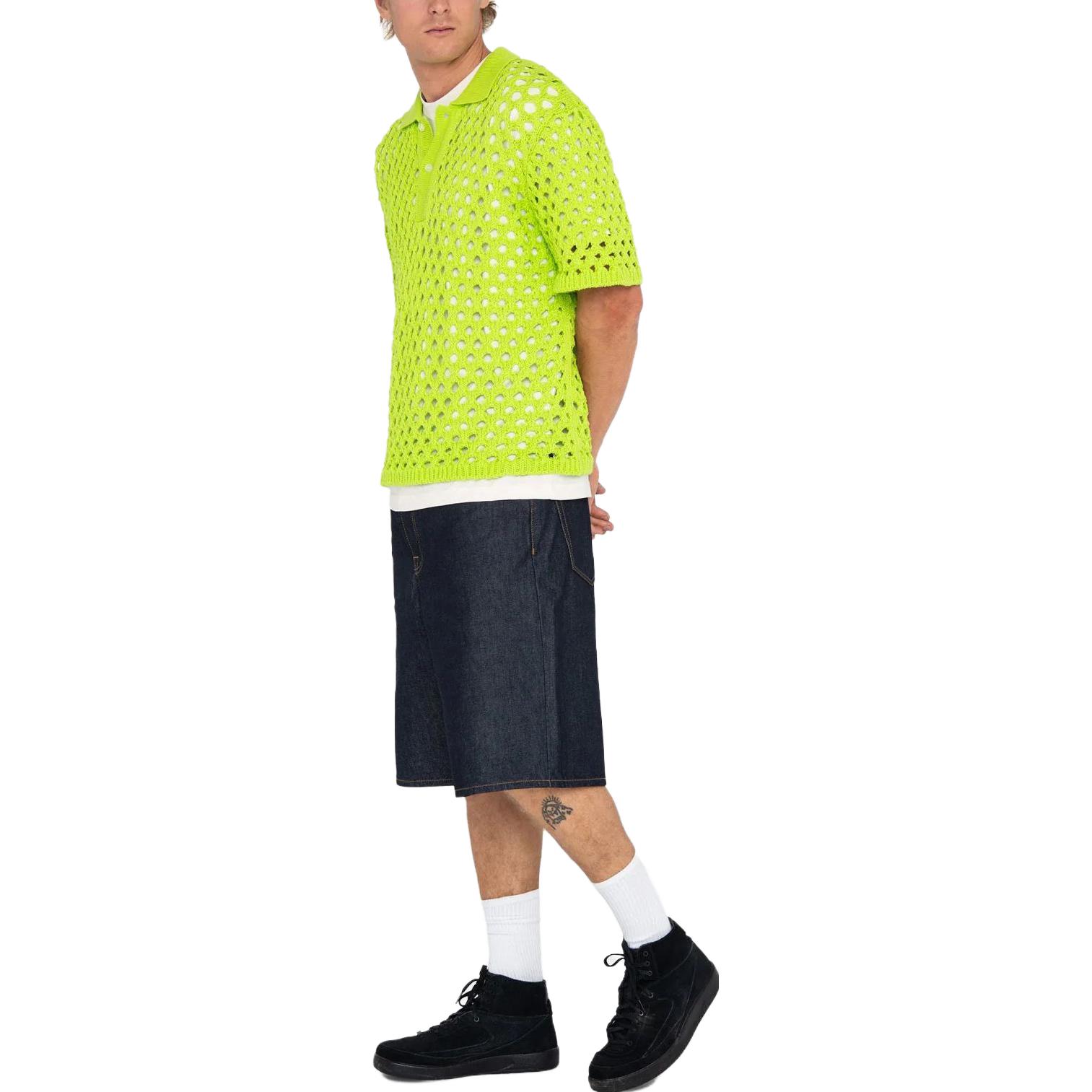Stüssy Stussy SS23 Big Mesh Polo Sweater Summer 2023 Unisex Short Sleeve Knit Shirt 117178 圖 6
