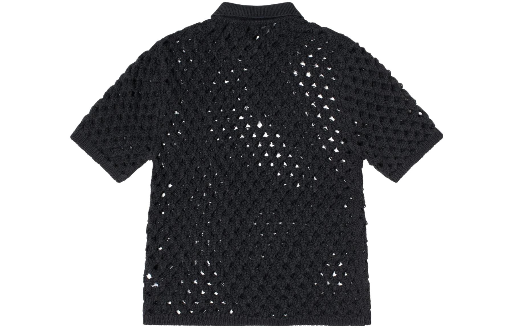 Stüssy Stussy SS23 Big Mesh Polo Sweater Summer 2023 Unisex Short Sleeve Knit Shirt 117178 圖 8