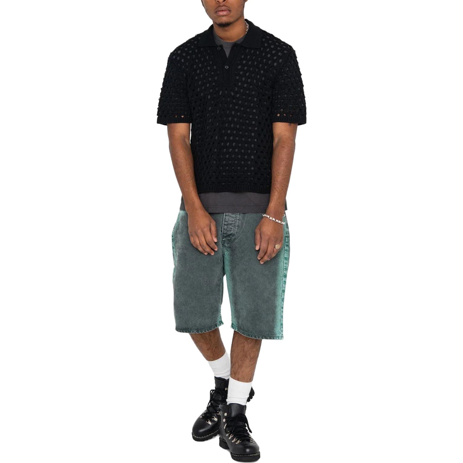 Stüssy Stussy SS23 Big Mesh Polo Sweater Summer 2023 Unisex Short Sleeve Knit Shirt 117178 圖 9