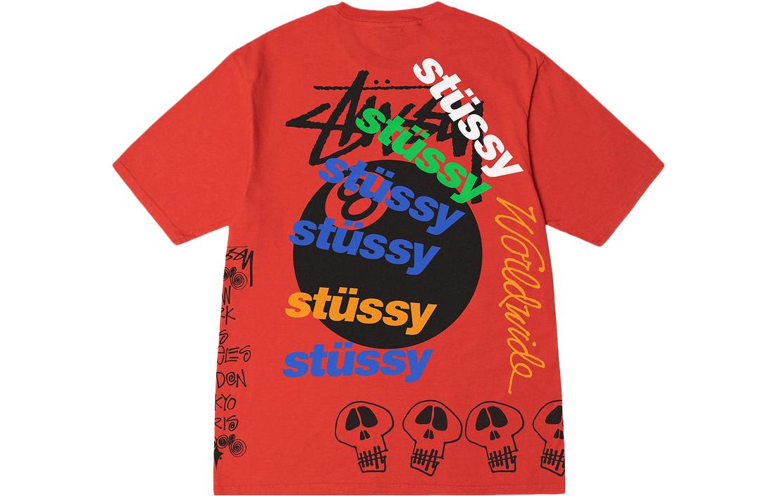 Shop Stüssy SS23 Kaos Hitam 8 Ball Logo Vintage Loose Fit Unisex Koleksi Musim Panas. 1904915