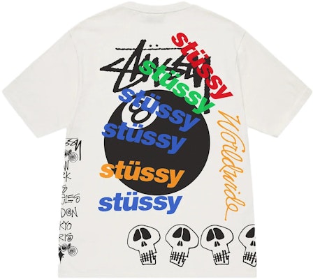 Stüssy SS23 Kaos Hitam 8 Ball Logo Vintage Loose Fit Unisex Koleksi Musim Panas. 1904915 Details for Stüssy SS23 Kaos Hitam 8 Ball Logo Vintage Loose Fit Unisex Koleksi Musim Panas. 1904915