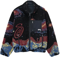 Stüssy Stussy SS23 Cosmos Reversible Jacket Black - Starry Pattern Vintage Unisex Style. 118514 Stüssy Stussy SS23 Cosmos Reversible Jacket Black - Starry Pattern Vintage Unisex Style. 118514