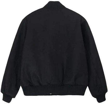 Stüssy SS23 双S标志复古棒球轰炸夹克黑色男女款. 115710 Lookbook Stüssy SS23 双S标志复古棒球轰炸夹克黑色男女款. 115710