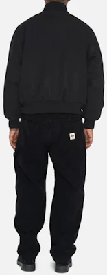 Stüssy SS23 双S标志复古棒球轰炸夹克黑色男女款. 115710 Details for Stüssy SS23 双S标志复古棒球轰炸夹克黑色男女款. 115710