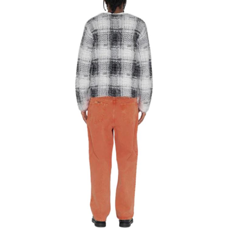 Stüssy Stussy SS23 Hairy Plaid Cardigan Vintage V-Neck Knitwear Unisex. 117169 圖 11