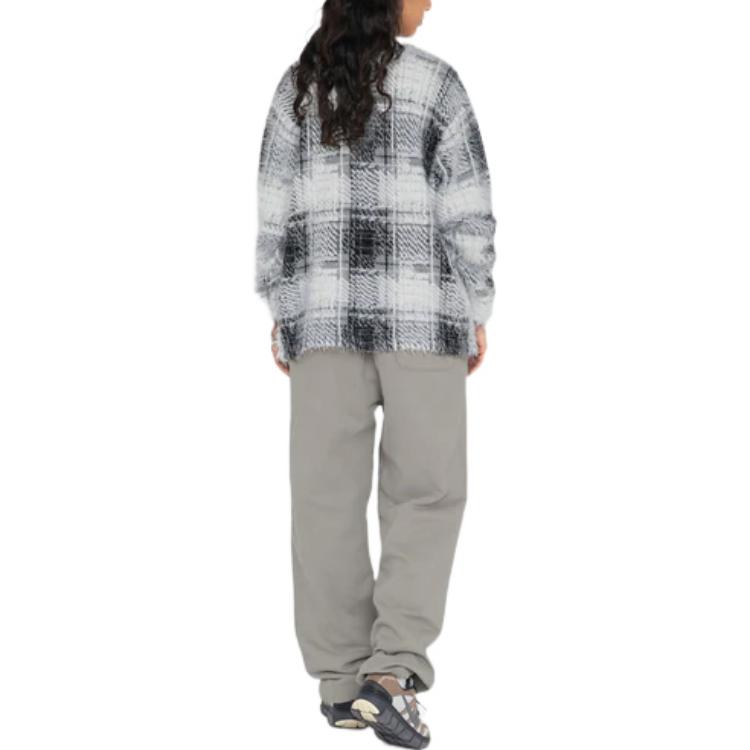 Stüssy Stussy SS23 Hairy Plaid Cardigan Vintage V-Neck Knitwear Unisex. 117169 圖 9