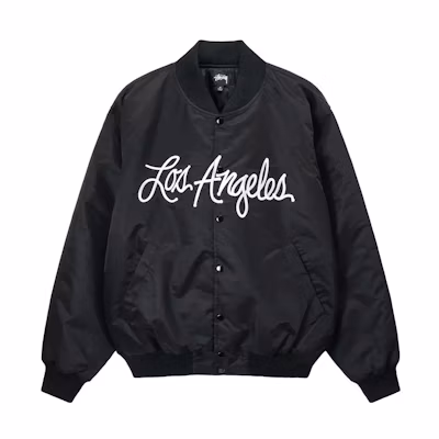 Stüssy Stussy SS23 LA Chapter Satin Varsity Jacket Retro Baseball Unisex. 115691