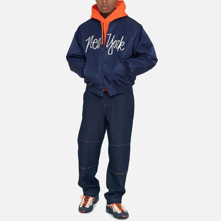 Stüssy Stussy SS23 LA Chapter Satin Varsity Jacket Retro Baseball Unisex. 115691 圖 11