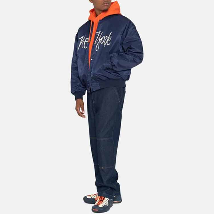 Stüssy Stussy SS23 LA Chapter Satin Varsity Jacket Retro Baseball Unisex. 115691 圖 13