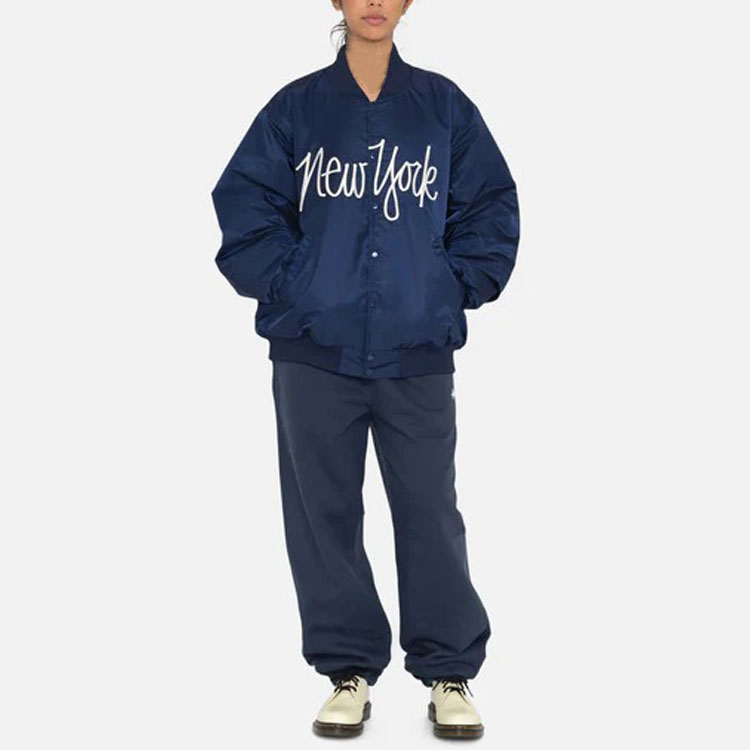 Stüssy Stussy SS23 LA Chapter Satin Varsity Jacket Retro Baseball Unisex. 115691 圖 14