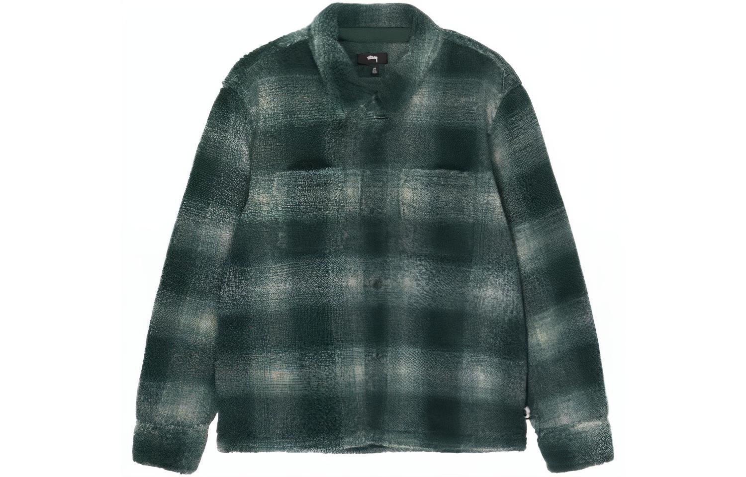 Stüssy Stussy SS23 Plaid Sherpa Shirt Vintage-Style Long Sleeve Unisex Casual Shirt 118511