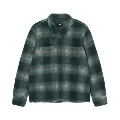 Stüssy Stussy SS23 Plaid Sherpa Shirt Vintage-Style Long Sleeve Unisex Casual Shirt 118511