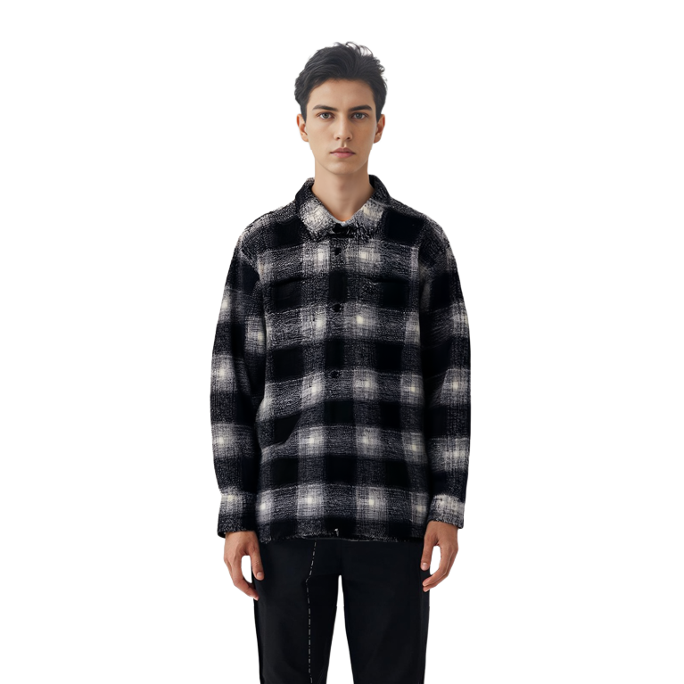 Stüssy Stussy SS23 Plaid Sherpa Shirt Vintage-Style Long Sleeve Unisex Casual Shirt 118511 圖 11