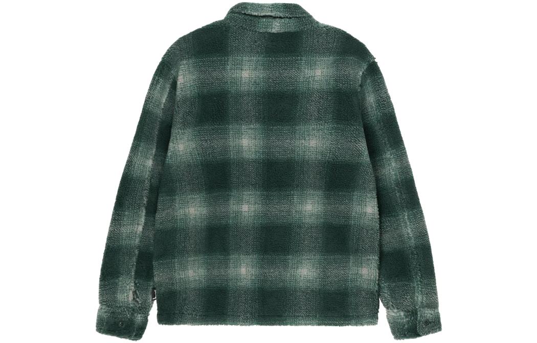 Stüssy Stussy SS23 Plaid Sherpa Shirt Vintage-Style Long Sleeve Unisex Casual Shirt 118511 圖 3