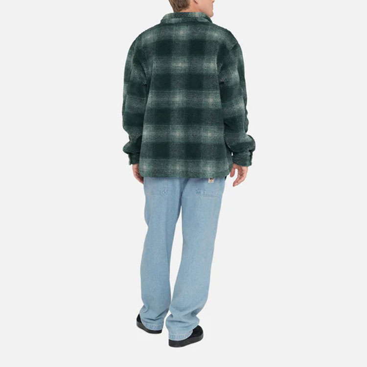 Stüssy Stussy SS23 Plaid Sherpa Shirt Vintage-Style Long Sleeve Unisex Casual Shirt 118511 圖 5