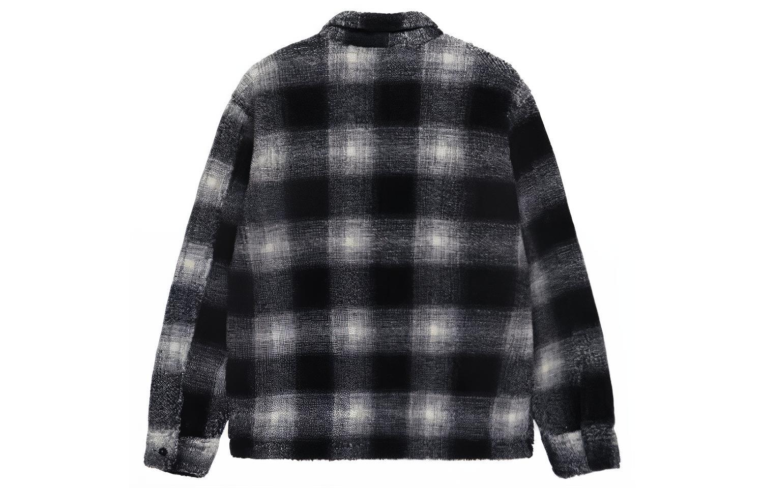 Stüssy Stussy SS23 Plaid Sherpa Shirt Vintage-Style Long Sleeve Unisex Casual Shirt 118511 圖 8