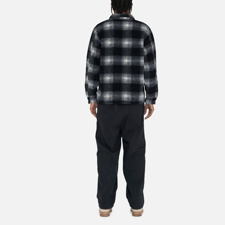 Stüssy Stussy SS23 Plaid Sherpa Shirt Vintage-Style Long Sleeve Unisex Casual Shirt 118511 圖 10