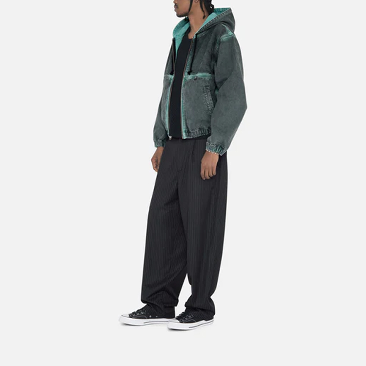 Stüssy Stussy SS23 Spray Dye Hooded Work Jacket Unisex Retro Denim Summer Style. 115705 圖 11