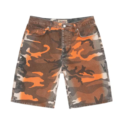 Stüssy Stussy SS23 Spray Dye Relaxed Fit Vintage Denim Shorts Unisex Summer Collection. 112295