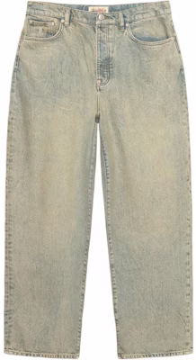 Stüssy SS23 Spray Dye Jeans Longgar Retro Unisex Denim Kasual Musim Panas. 116617 18