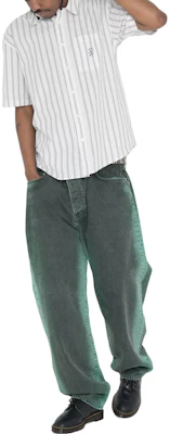 Stüssy SS23 Spray Dye Jeans Longgar Retro Unisex Denim Kasual Musim Panas. 116617 Purchase Stüssy SS23 Spray Dye Jeans Longgar Retro Unisex Denim Kasual Musim Panas. 116617