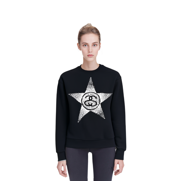 Stüssy Stussy SS23 SS-LINK Star Print Crewneck Retro Sweatshirt Unisex. 1914887 圖 9