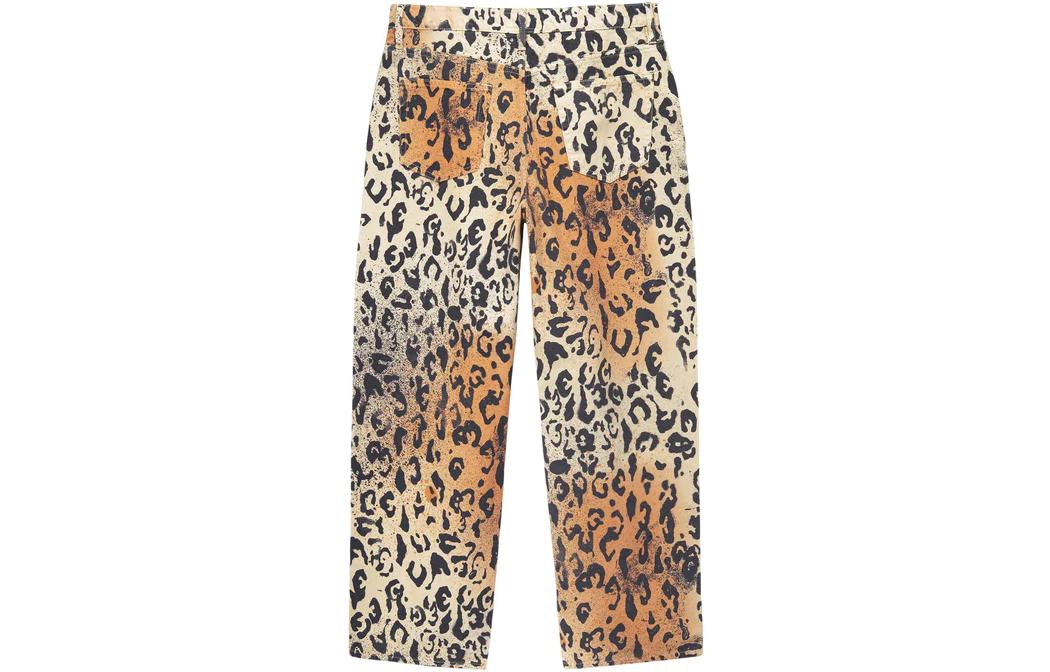 Stüssy Stussy SS23 Stencil Canvas Straight-Leg Leopard Zip Vintage Jeans Yellow Unisex 116615 圖 3