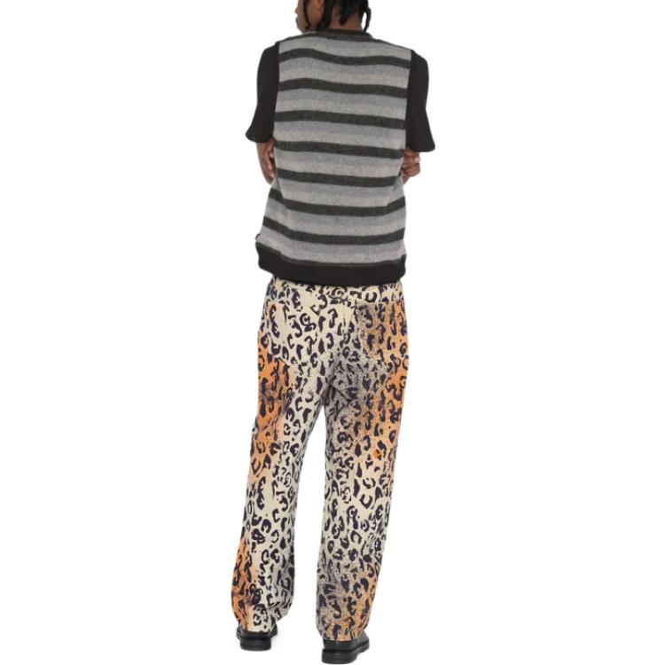 Stüssy Stussy SS23 Stencil Canvas Straight-Leg Leopard Zip Vintage Jeans Yellow Unisex 116615 圖 6