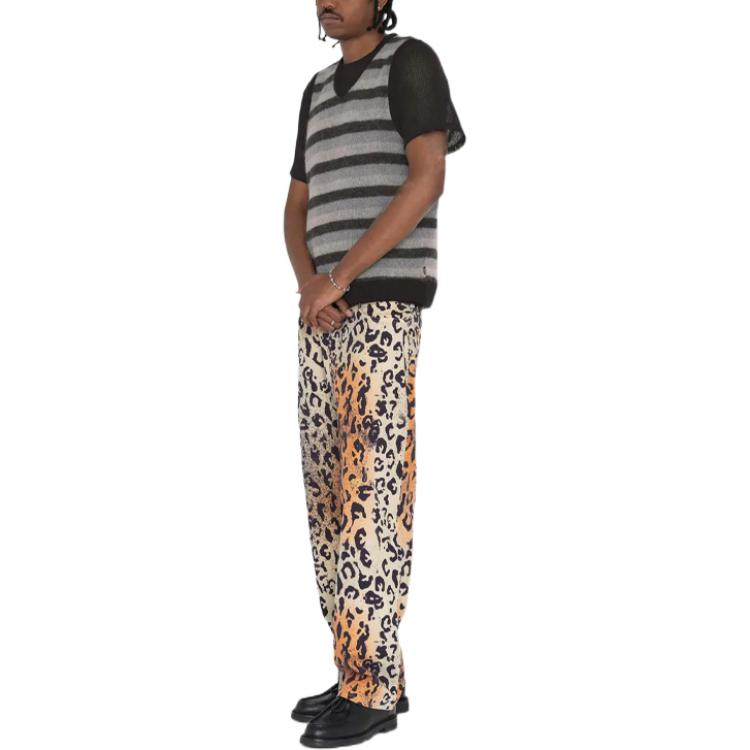 Stüssy Stussy SS23 Stencil Canvas Straight-Leg Leopard Zip Vintage Jeans Yellow Unisex 116615 圖 8