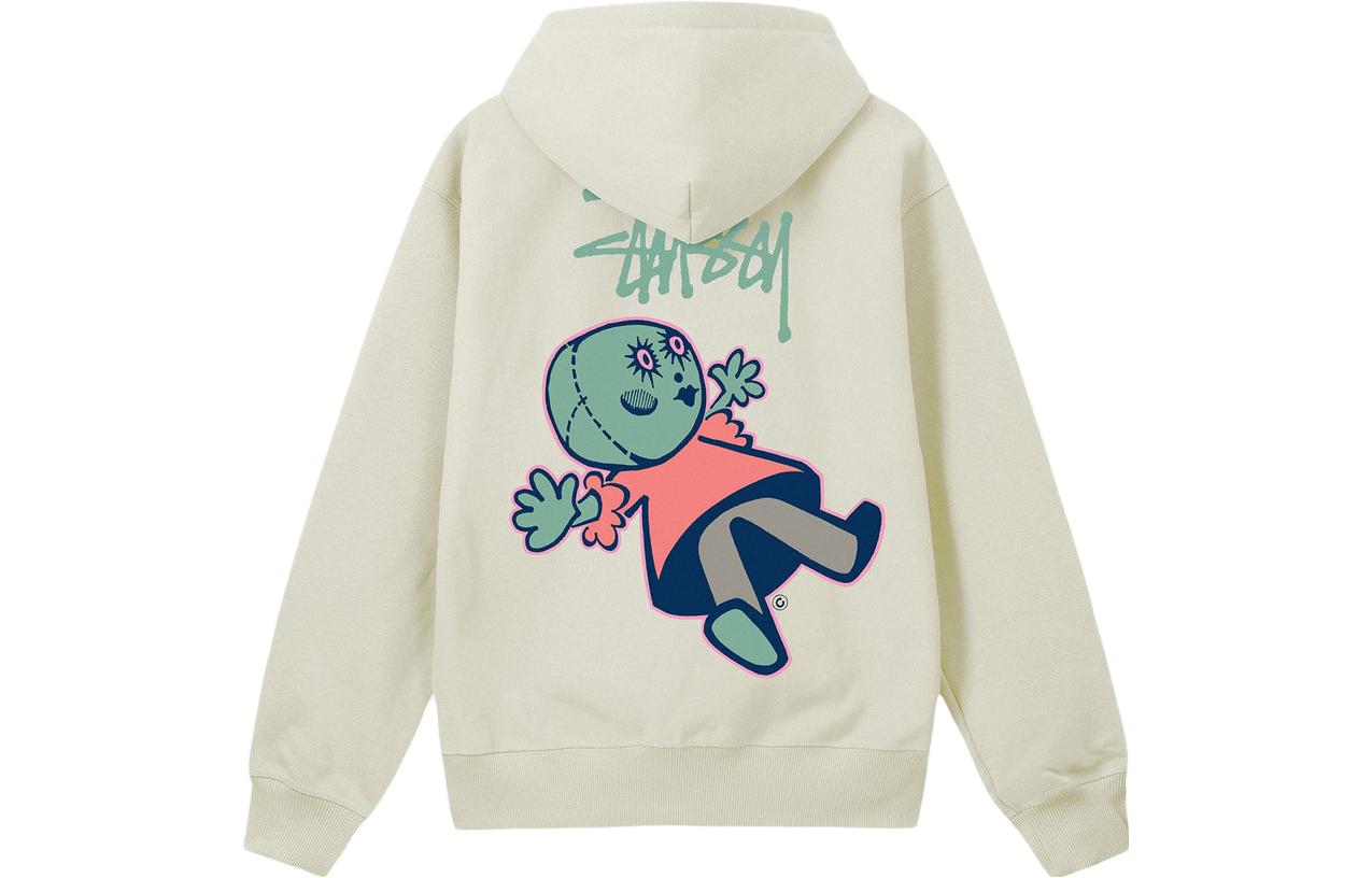 Stüssy Stussy SS23 Summer Hoodie with Doll Print, Zipper Drawstring, Unisex Vintage Style. 1974912 圖 4