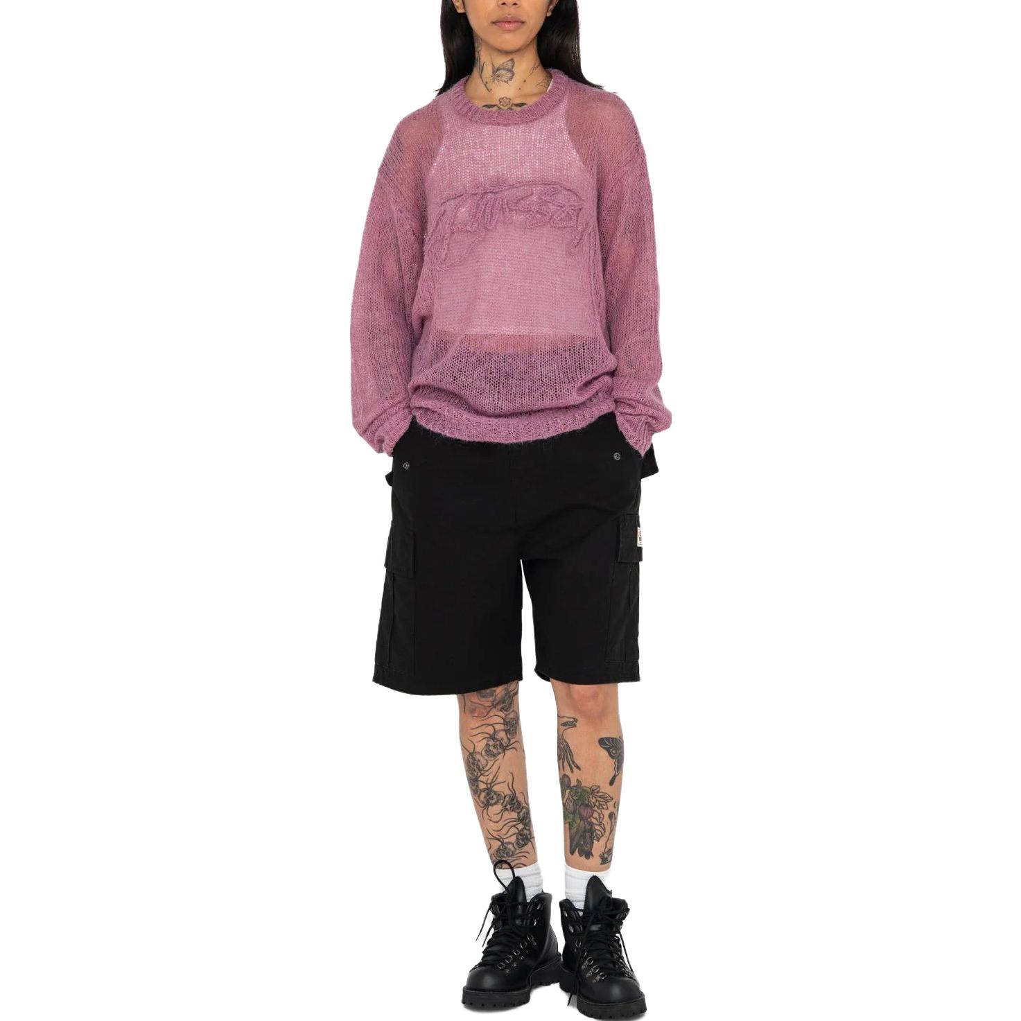 Stüssy Stussy SS23 Summer Logo Knit Loose-Fit Retro Sweater Unisex Style. 117180 圖 6