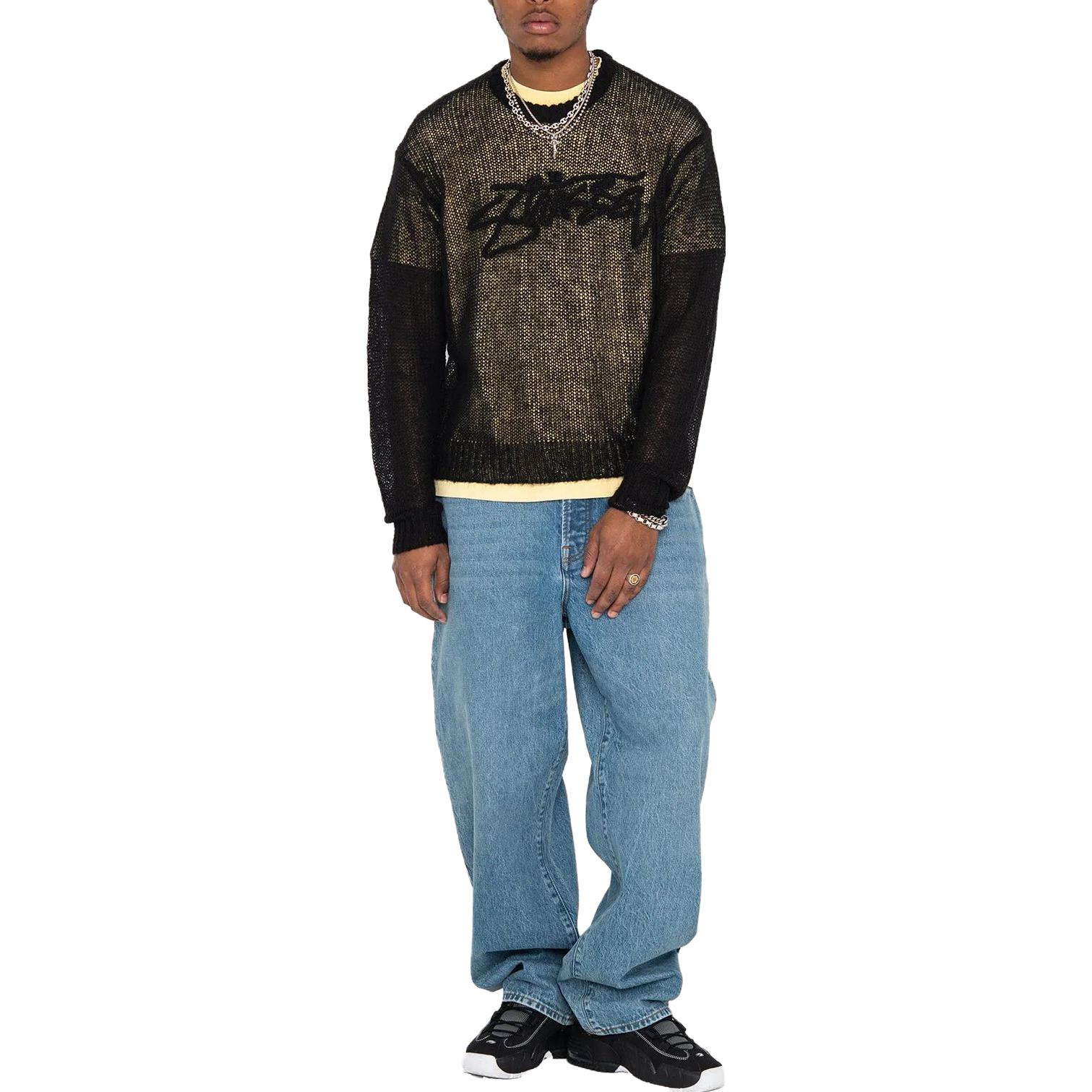 Stüssy Stussy SS23 Summer Logo Knit Loose-Fit Retro Sweater Unisex Style. 117180 圖 9