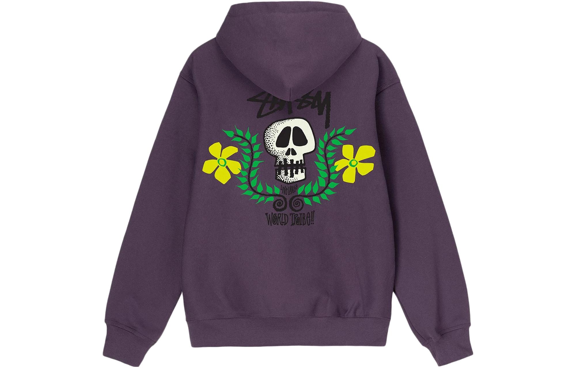 Stüssy Stussy SS23 Summer Skull & Petal Print Hoodie Unisex Vintage Streetwear. 1924904 圖 14