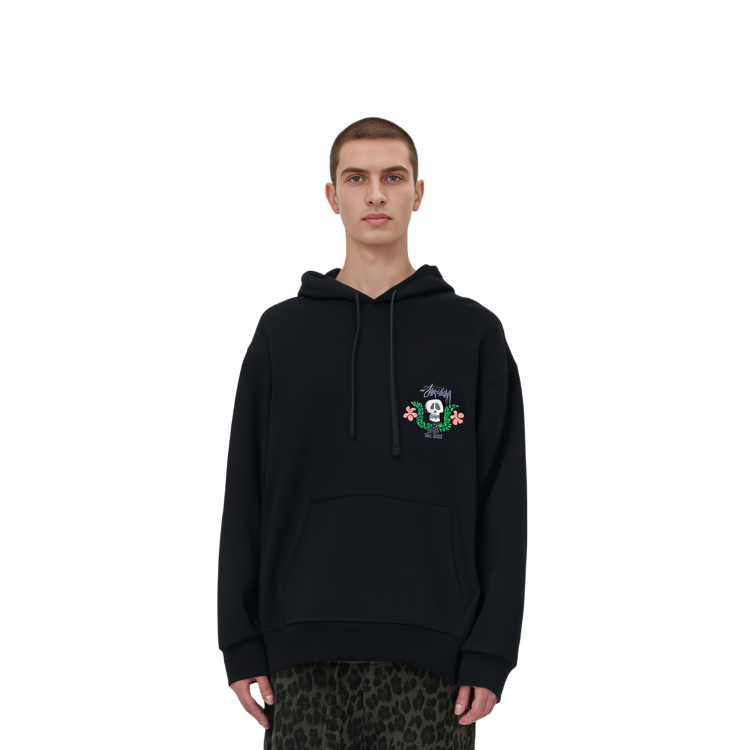 Stüssy Stussy SS23 Summer Skull & Petal Print Hoodie Unisex Vintage Streetwear. 1924904 圖 6