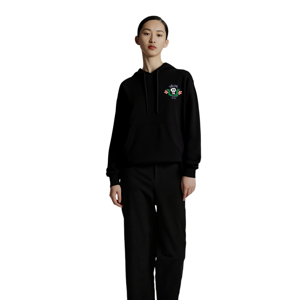 Stüssy Stussy SS23 Summer Skull & Petal Print Hoodie Unisex Vintage Streetwear. 1924904 圖 9