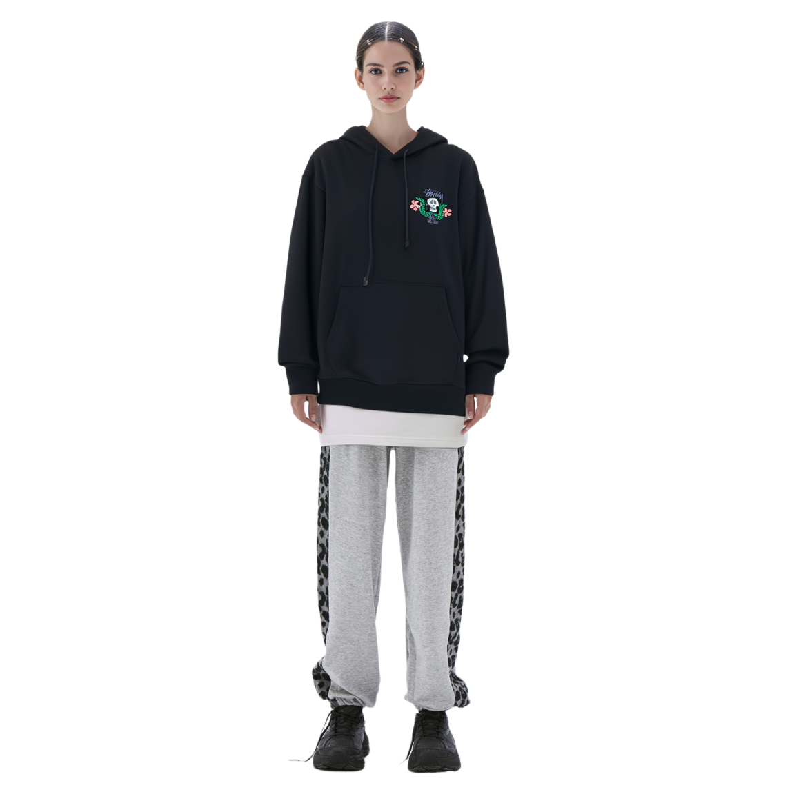 Stüssy Stussy SS23 Summer Skull & Petal Print Hoodie Unisex Vintage Streetwear. 1924904 圖 10