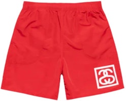 Stüssy Stussy SS23 Summer Waterproof Logo Vintage Sports Shorts Unisex Red. 113159 Stüssy Stussy SS23 Summer Waterproof Logo Vintage Sports Shorts Unisex Red. 113159