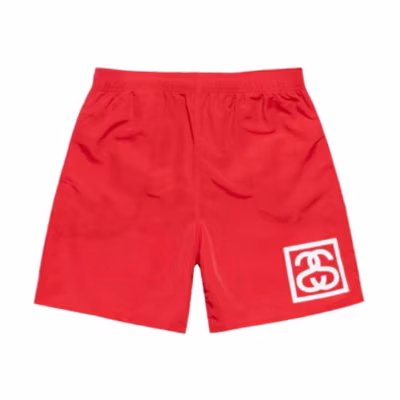 Stüssy Stussy SS23 Summer Waterproof Logo Vintage Sports Shorts Unisex Red. 113159