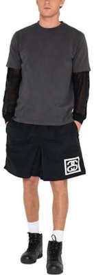 Stüssy Stussy SS23 夏季防水復古運動短褲 男女款 紅色. 113159 5