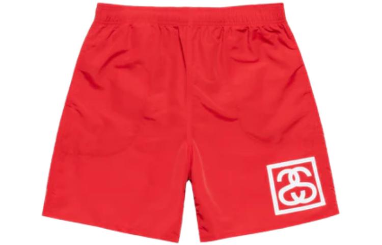 Order Stüssy Stussy SS23 夏季防水復古運動短褲 男女款 紅色. 113159