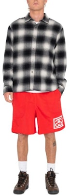 Stüssy Stussy SS23 夏季防水復古運動短褲 男女款 紅色. 113159 Shop Stüssy Stussy SS23 夏季防水復古運動短褲 男女款 紅色. 113159