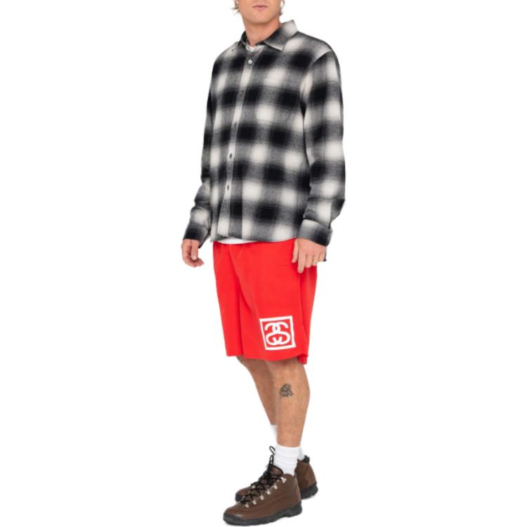 Purchase Stüssy Stussy SS23 夏季防水復古運動短褲 男女款 紅色. 113159