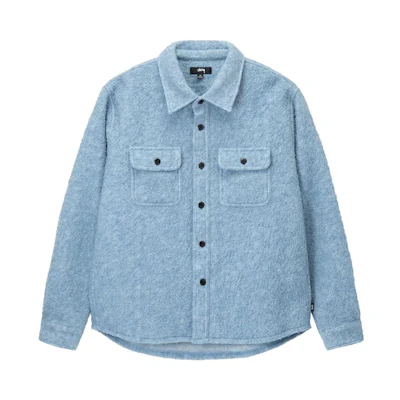 Stüssy Stussy SS23 Unisex Vintage Loose-Fit Long Sleeve Shirt with Chest Pocket. 1110272
