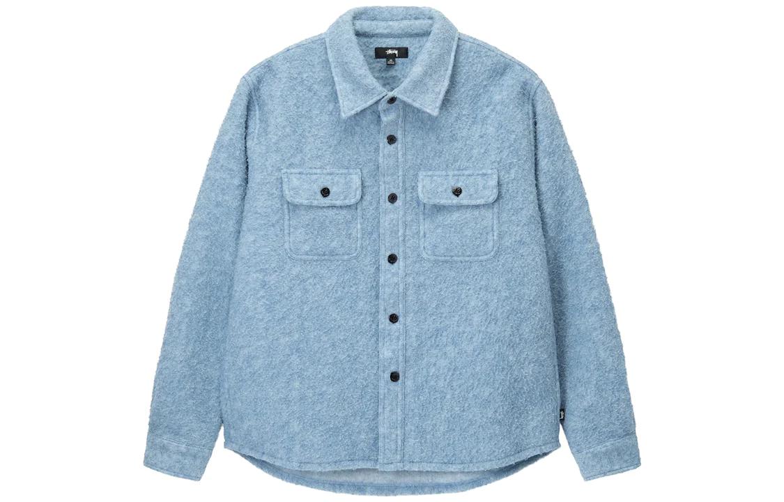 Stüssy Stussy SS23 Unisex Vintage Loose-Fit Long Sleeve Shirt with Chest Pocket. 1110272 圖 12