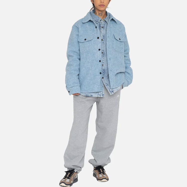 Stüssy Stussy SS23 Unisex Vintage Loose-Fit Long Sleeve Shirt with Chest Pocket. 1110272 圖 14