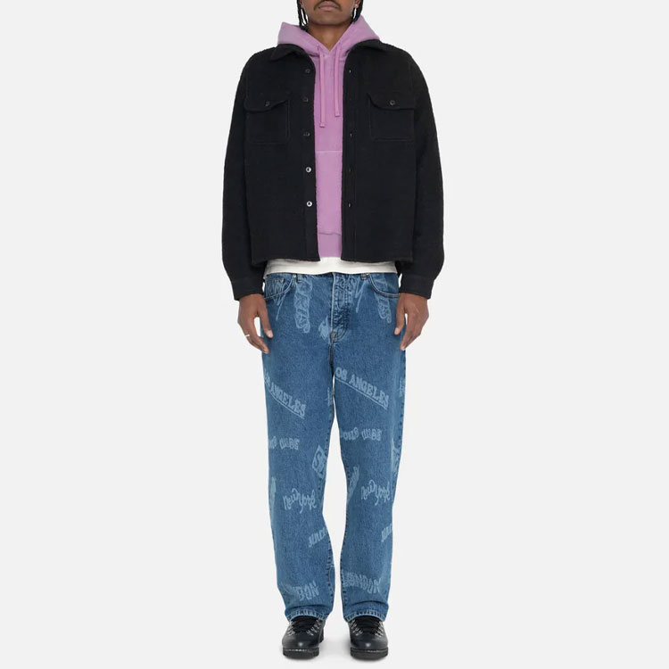 Stüssy Stussy SS23 Unisex Vintage Loose-Fit Long Sleeve Shirt with Chest Pocket. 1110272 圖 9