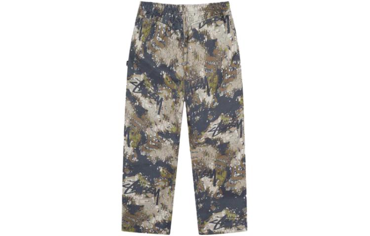 Lookbook Pantalones Playa Stüssy SS23 Veil Camo Vintage Fit Suelto Unisex Denim Beige. 116621